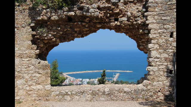 Sicht von der Burg Kiparissia
